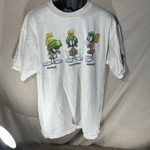 Vintage 1998 Marvin The Martian T-Shirt XL Hostile Confused Desperate USA
